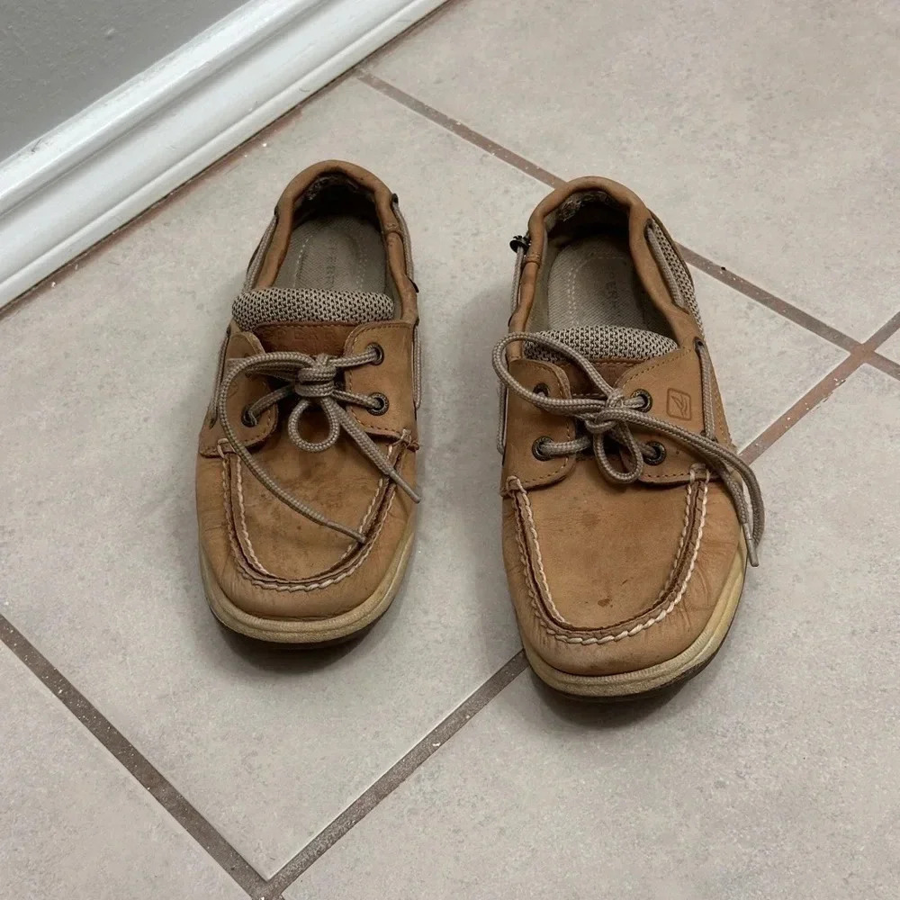 SPERRY TOP-SIDER‎ Angelfish Women’s Size 5.5 M Boat Shoes Tan Leather